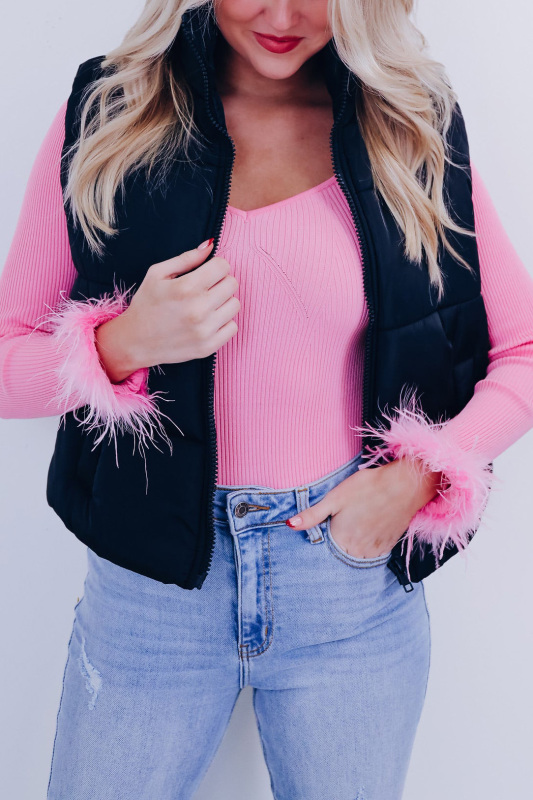 Casual solid color cotton vest jacket