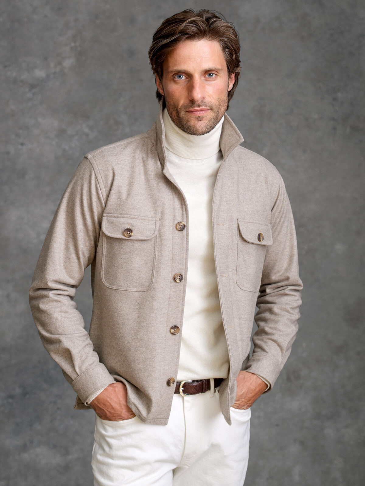 Blue Flannel Safari Jacket