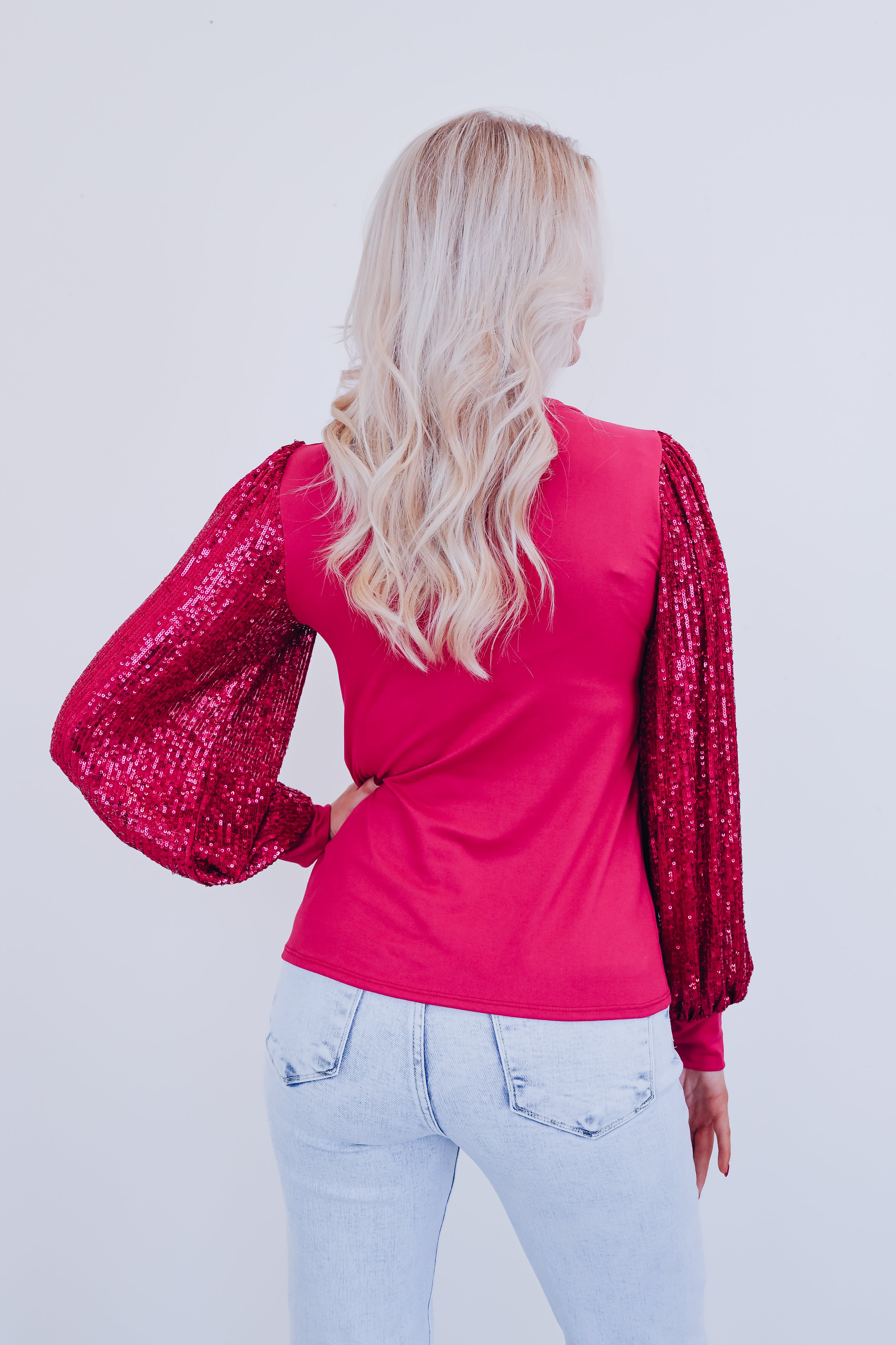 Simone Bell Sleeve Sequin Top