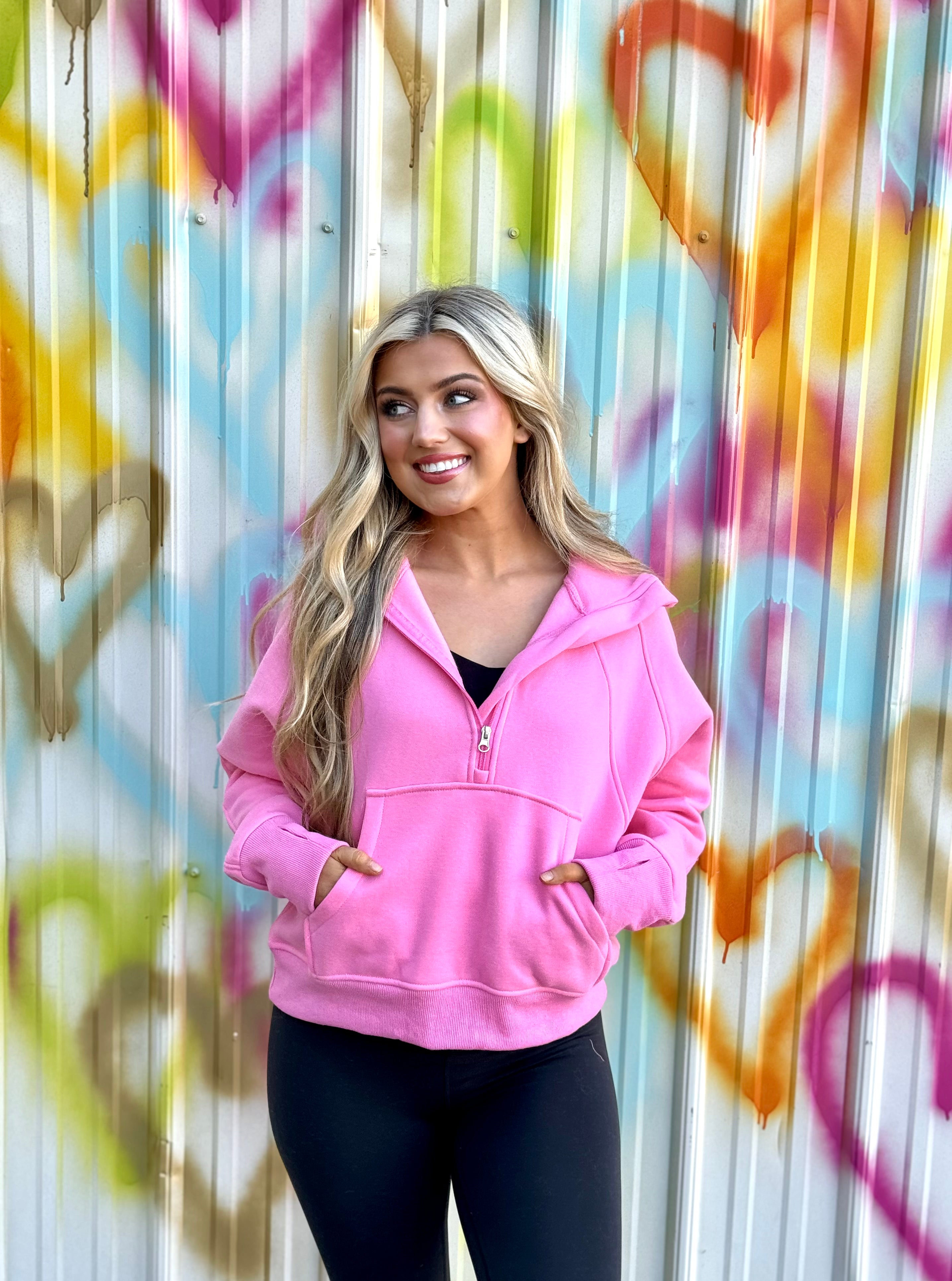 Fleece Lined Lightweight 1/2 Zip Pullover