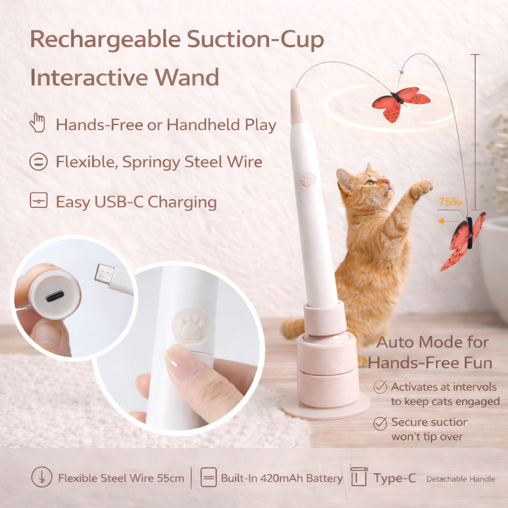 Evoset™ Smart Butterfly Cat Toy — Automatic Teaser for Active Cats 🐾