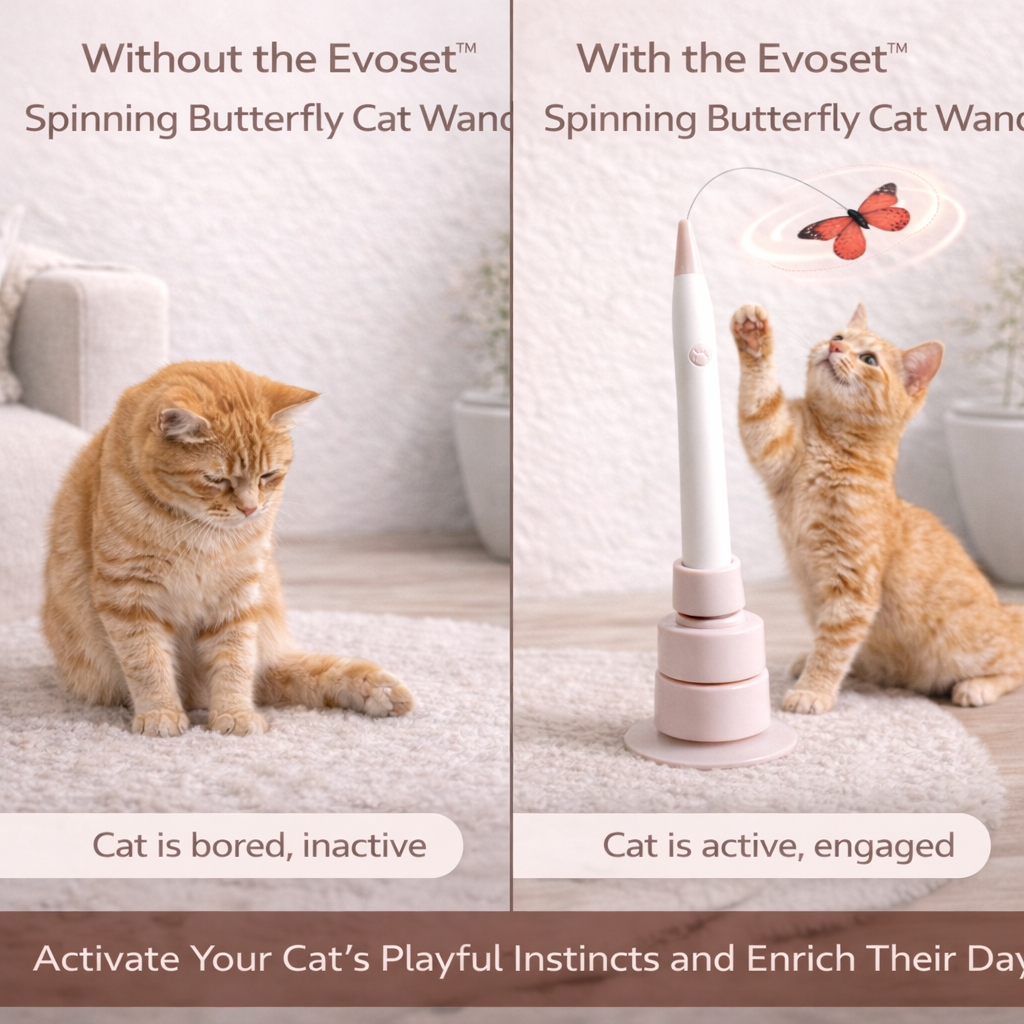 Evoset™ Smart Butterfly Cat Toy — Automatic Teaser for Active Cats 🐾