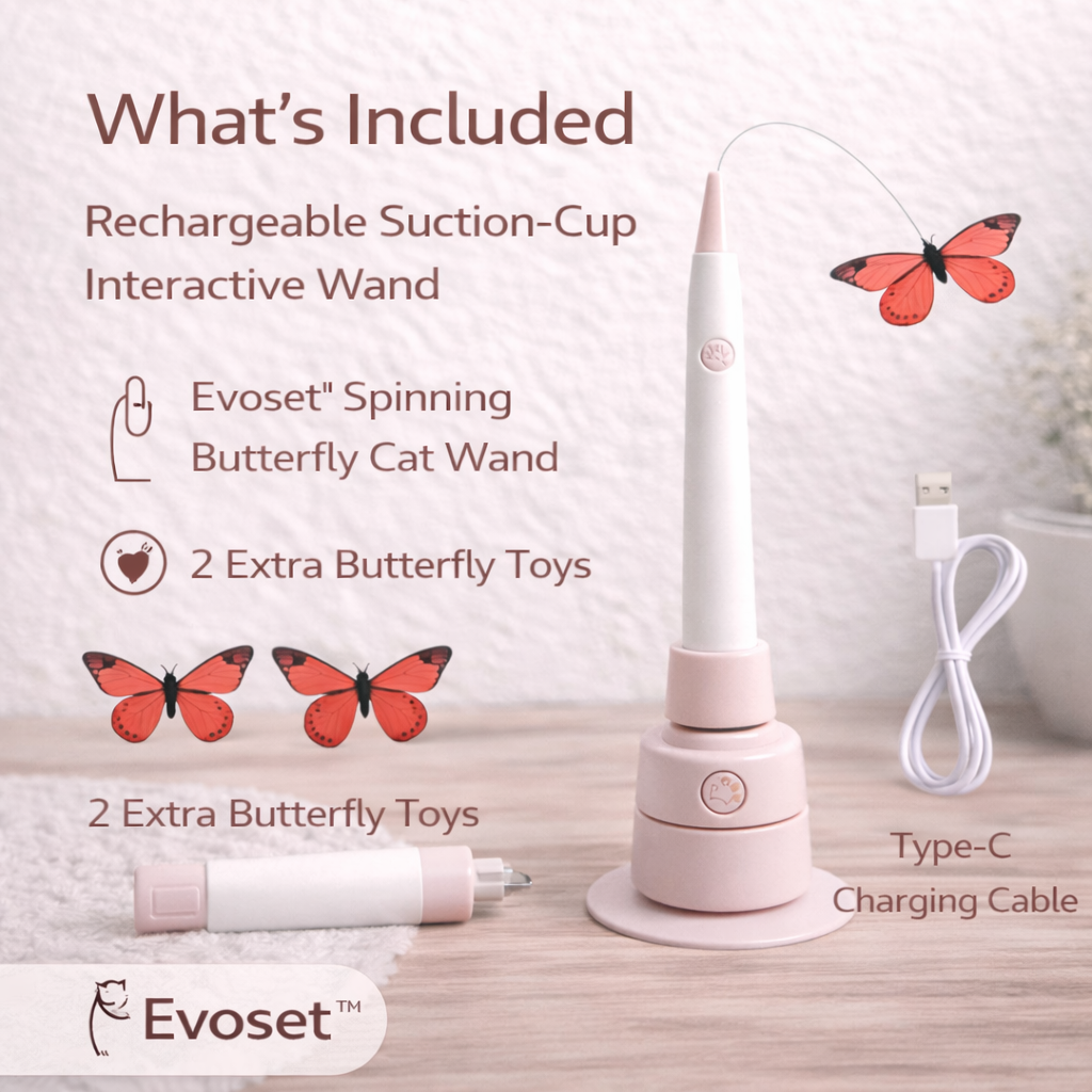 Evoset™ Smart Butterfly Cat Toy — Automatic Teaser for Active Cats 🐾