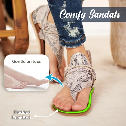 Super Posh Gladiator Comfy Sandals,  Flat Heel Slip-on Shoes With Zipper, 2020 Design