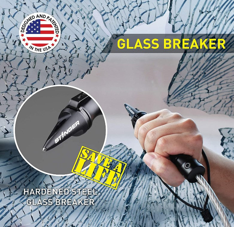 Hardened steel car window breaker personal safety