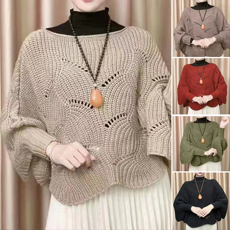 KNITTED SCARF WITH BAT SLEEVES