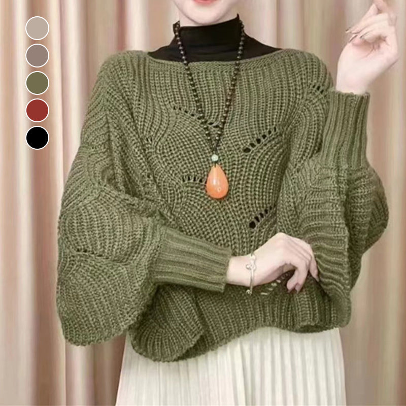 KNITTED SCARF WITH BAT SLEEVES