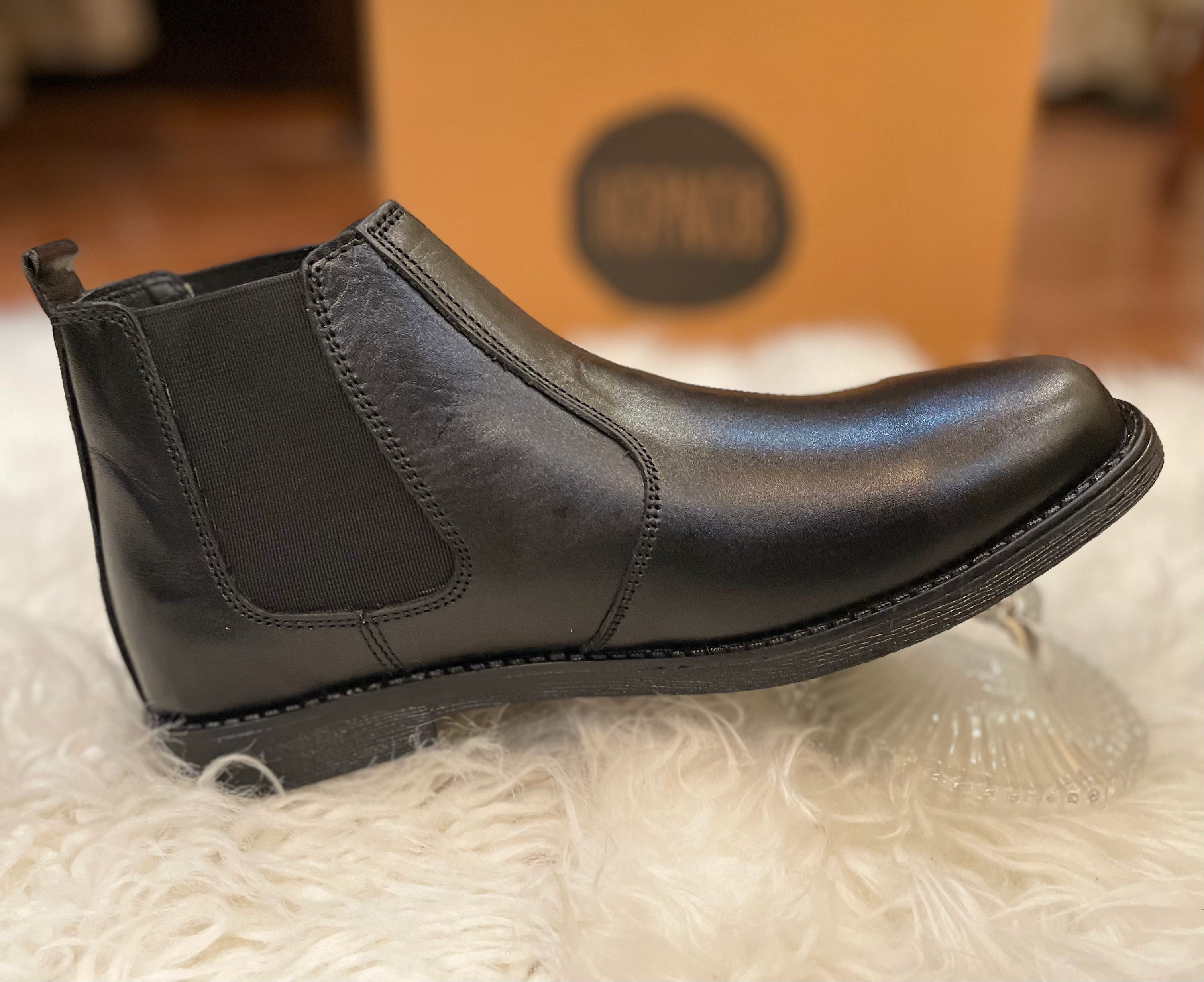 Pure Cow Leather Chelsea Boots