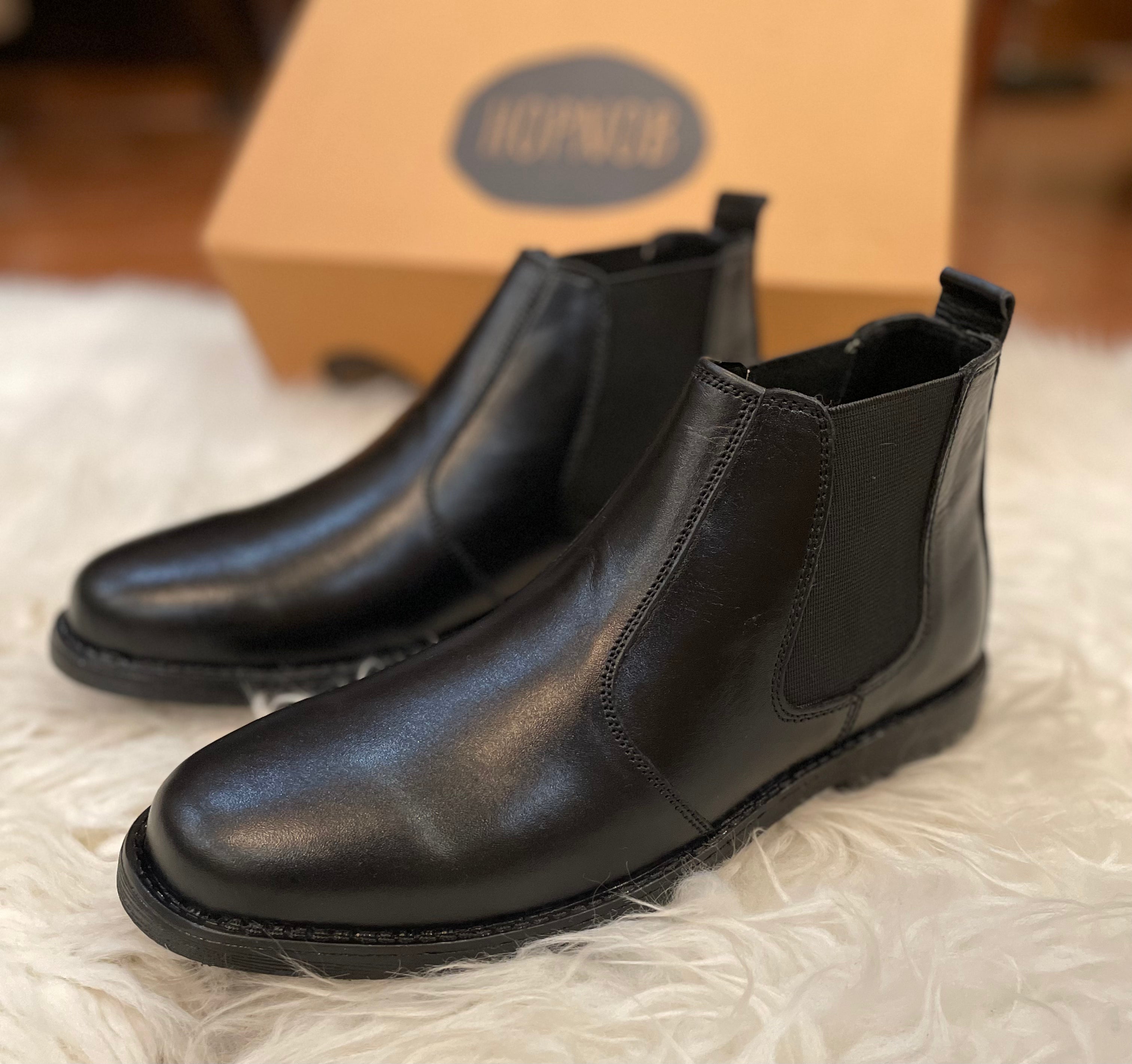 Pure Cow Leather Chelsea Boots