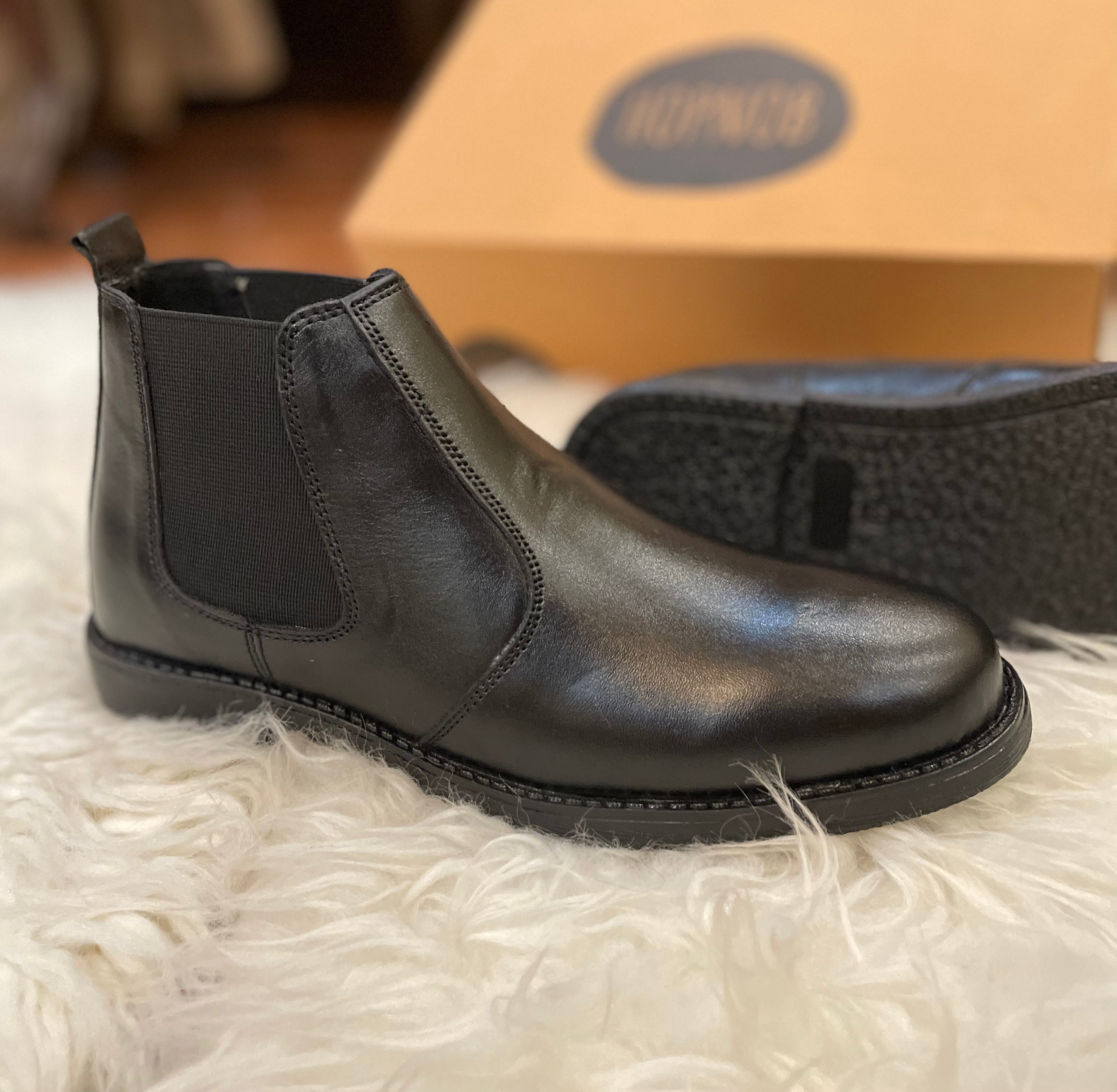 Pure Cow Leather Chelsea Boots