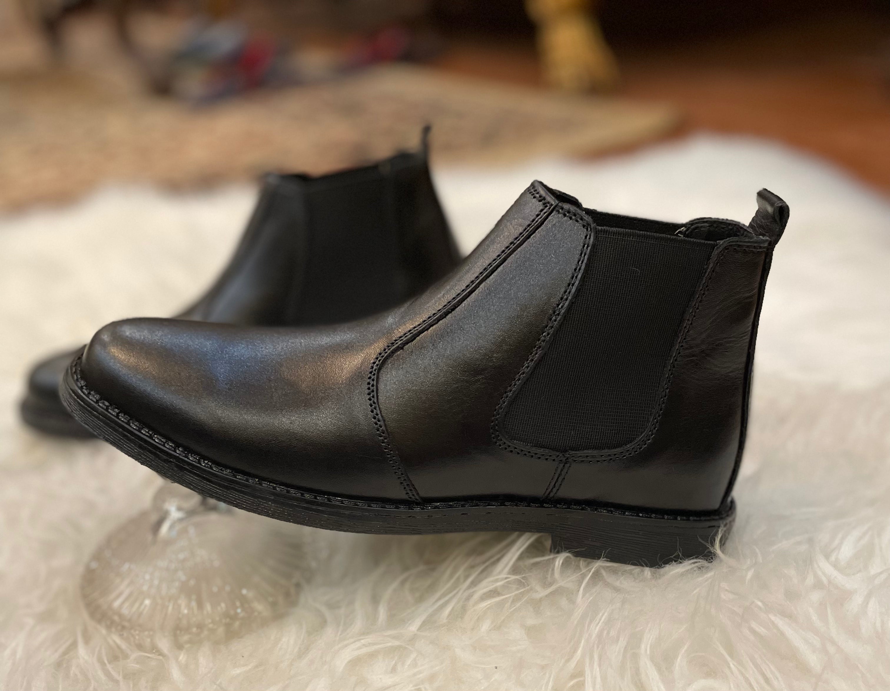 Pure Cow Leather Chelsea Boots