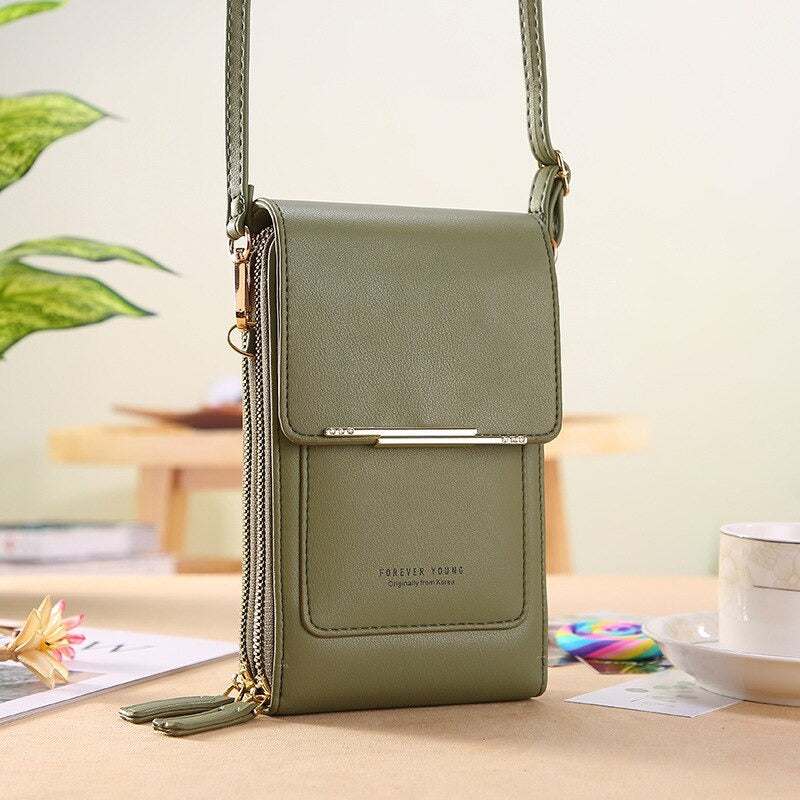 Multifunctional Touch Screen Phone Crossbody Wallet Bag