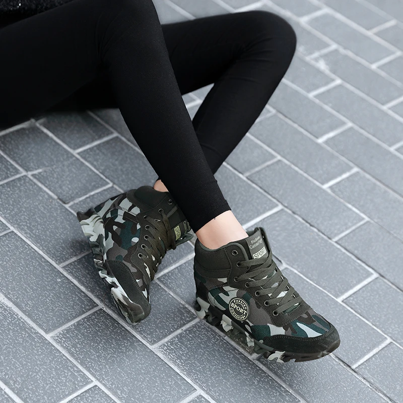 Plus Size 35-42 Fashion Women Camouflage Sneakers Hide Heel Canvas Casual Shoes Woman Platform Sneaker Women Wedge Shoes XZ122 (16)