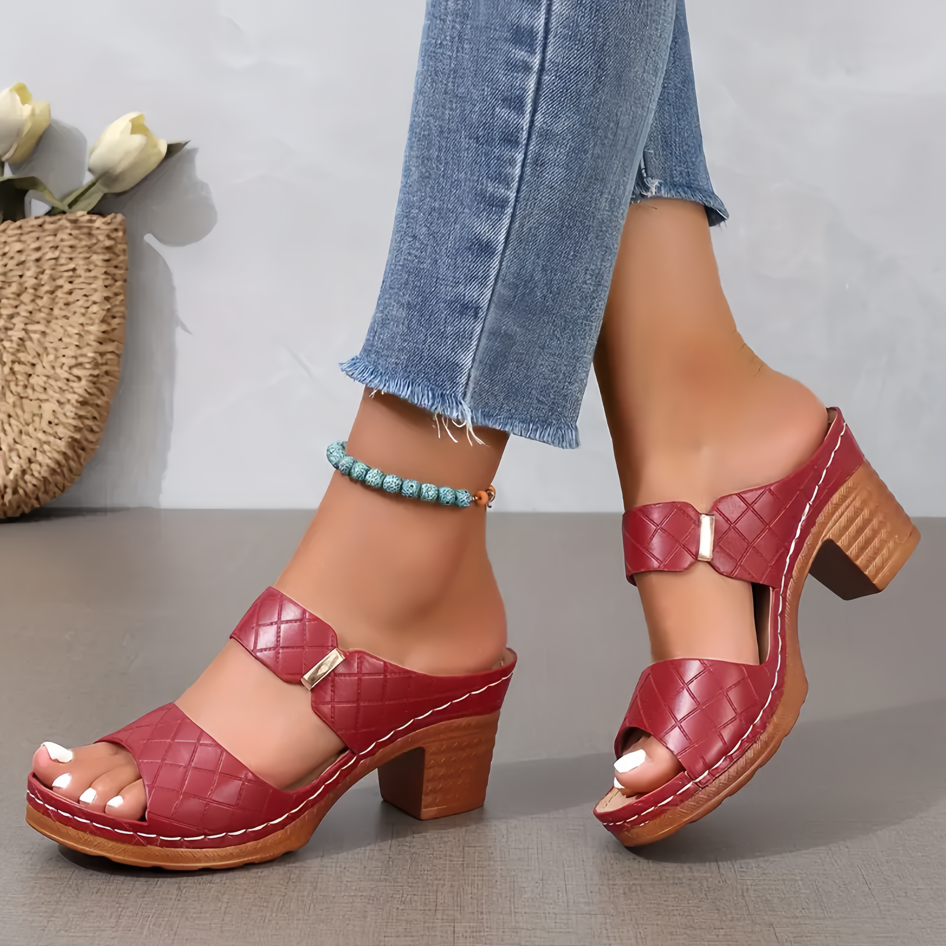 Women's Solid Color Stylish Sandals