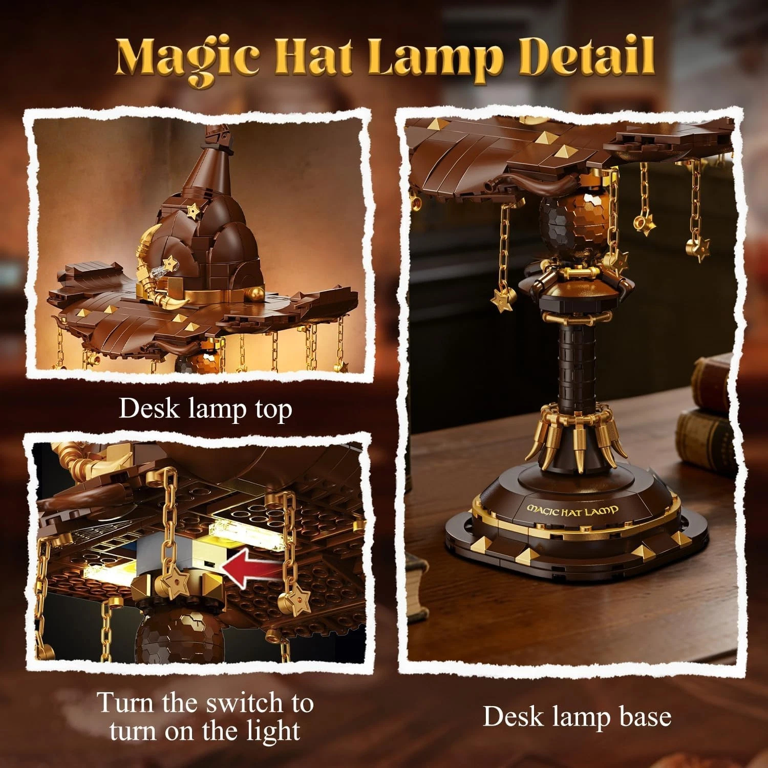 Magic Hat Building Blocks Desk Lamp