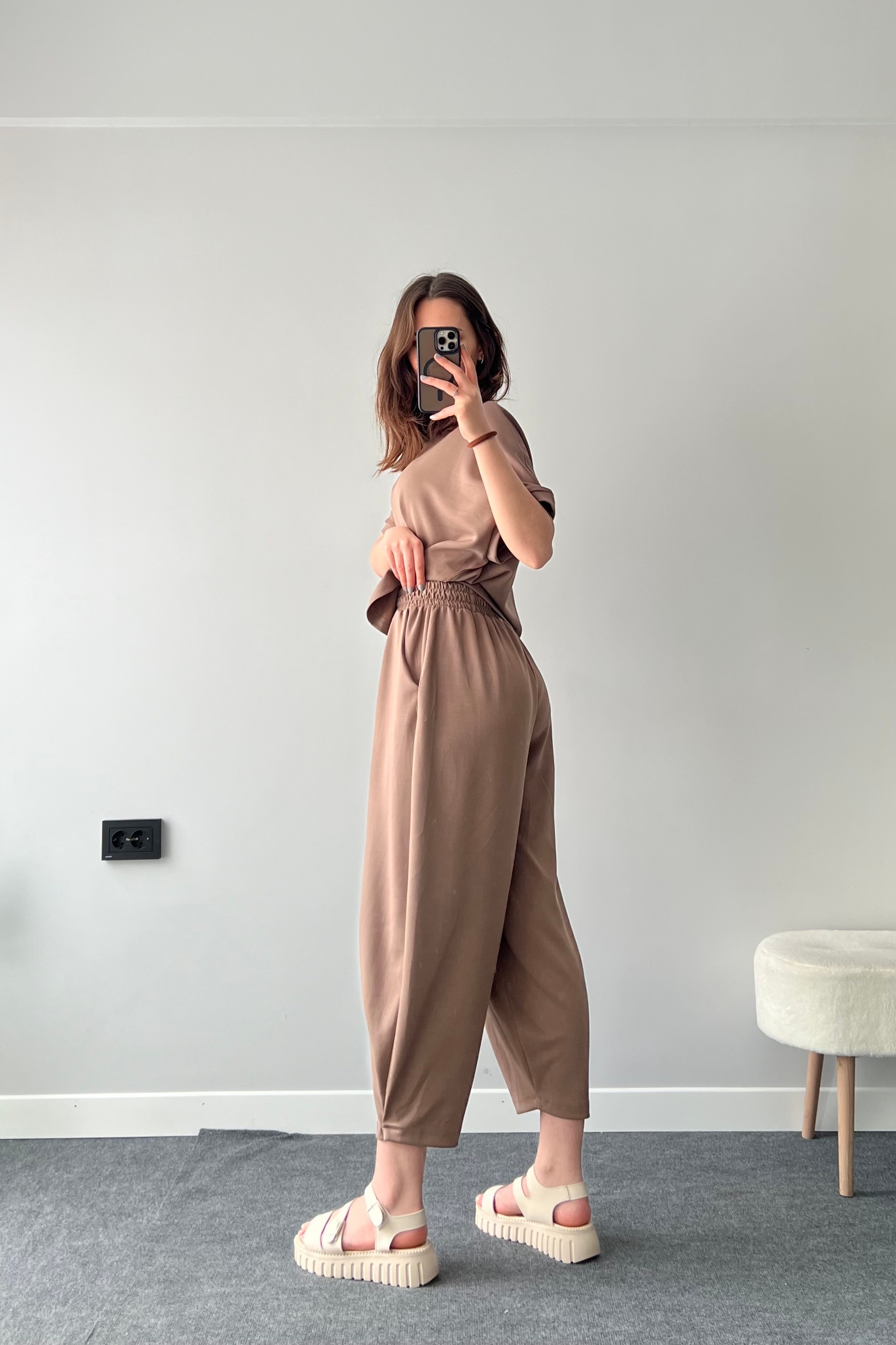 2024 Summer Solid Modal Fabric Tshirt Suit