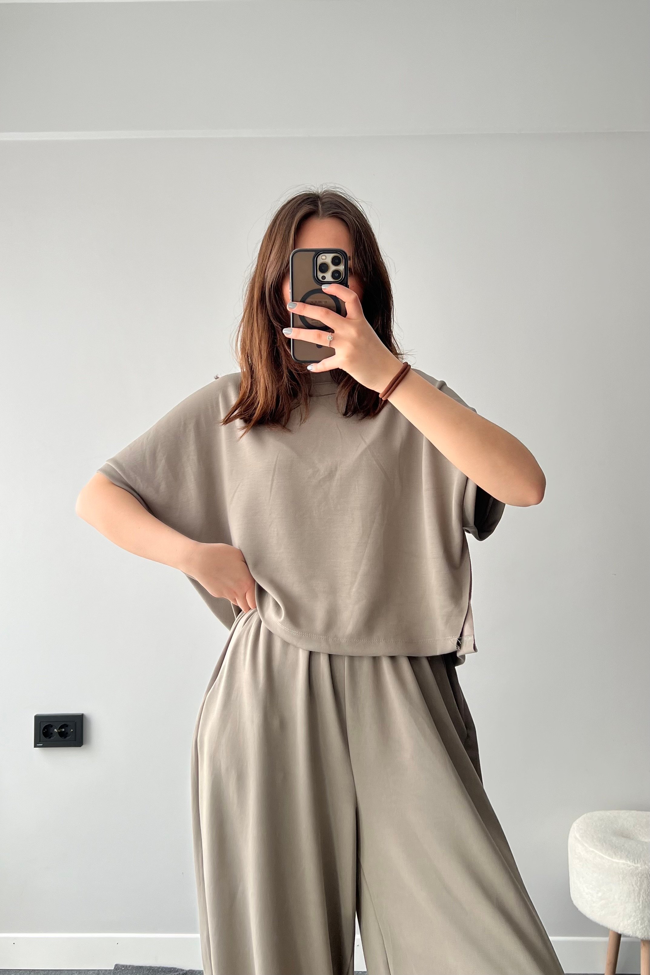 2024 Summer Solid Modal Fabric Tshirt Suit