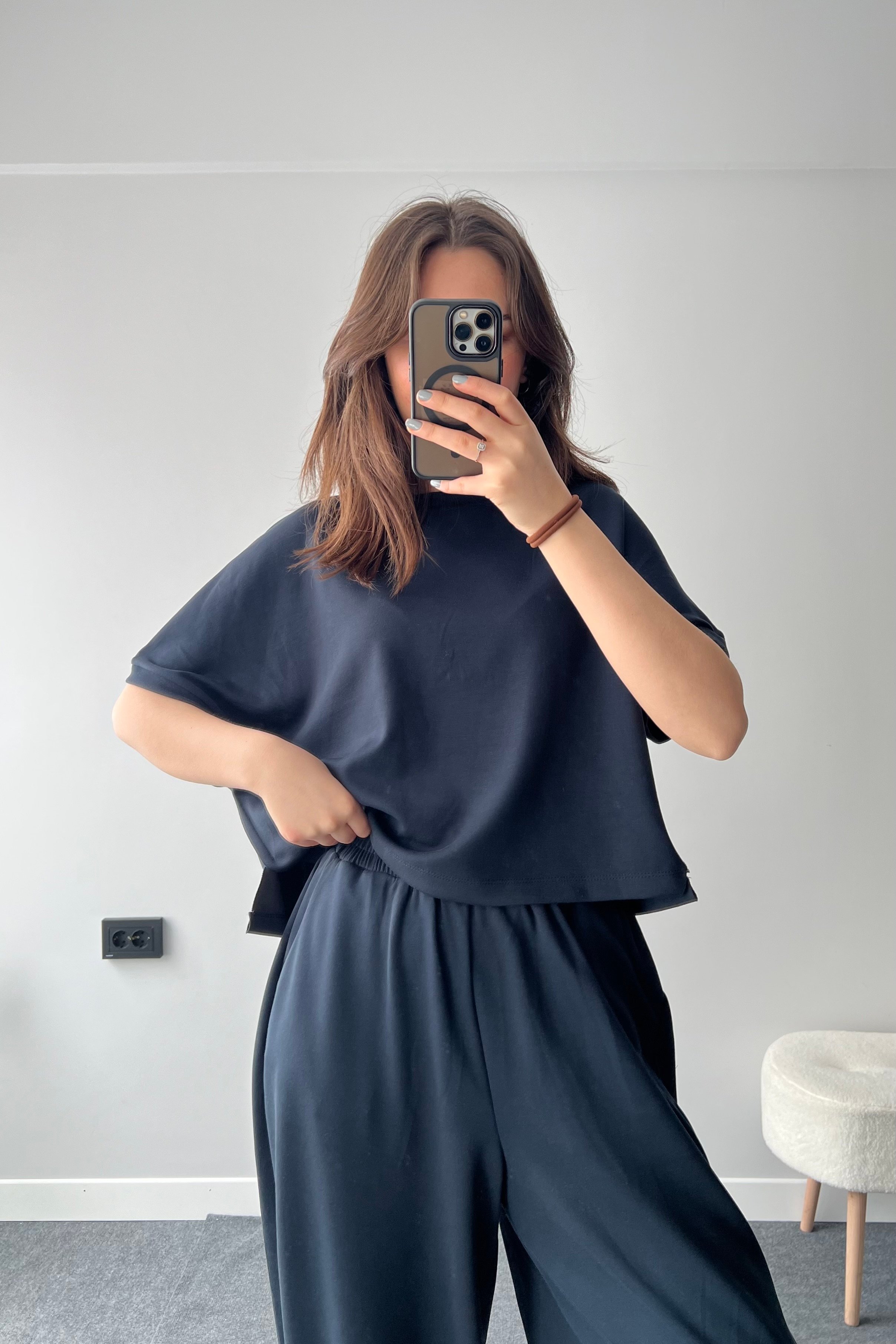 2024 Summer Solid Modal Fabric Tshirt Suit