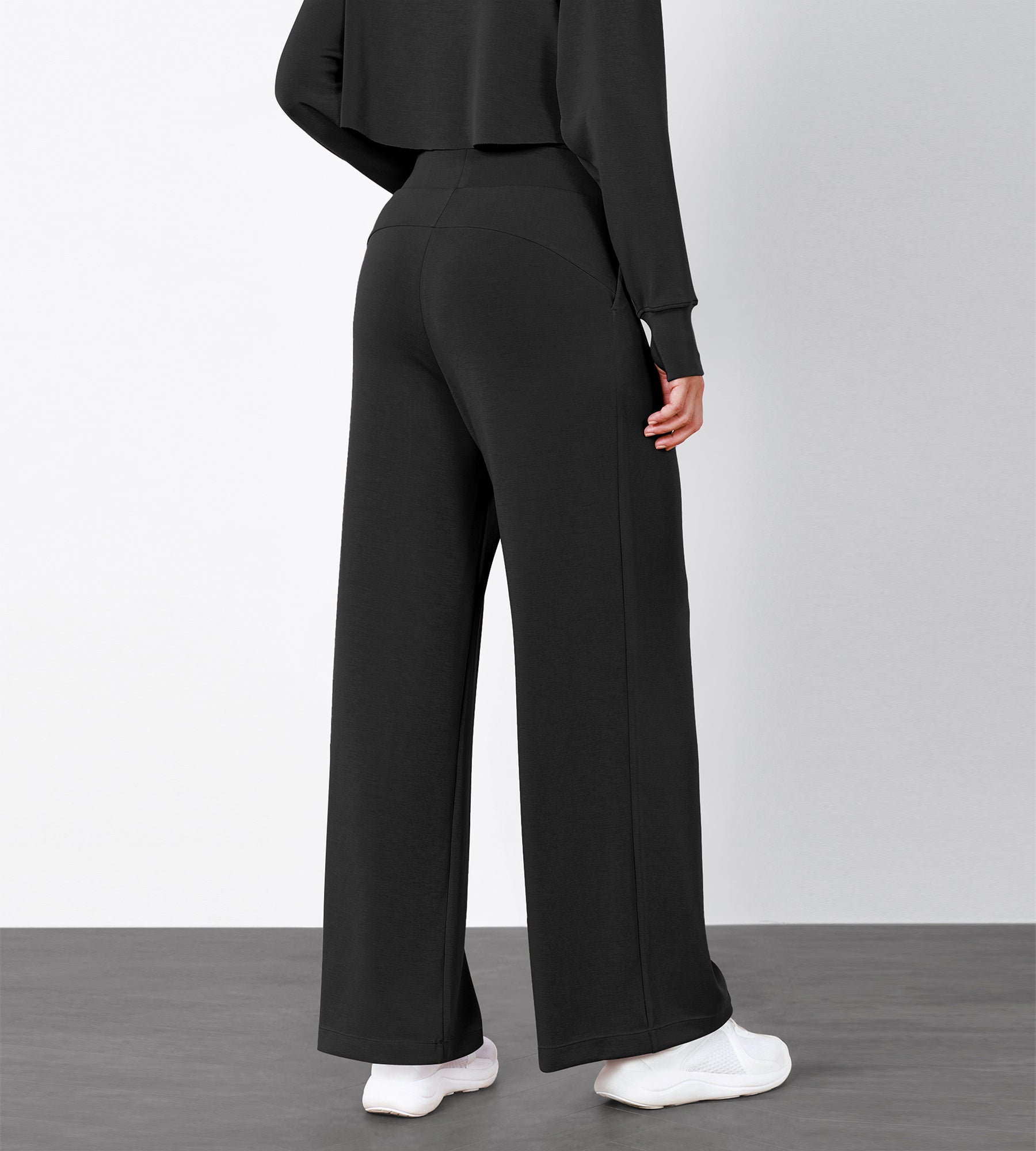 Women's Soft Loose High Waist Wide Leg Casual Pants with Pockets