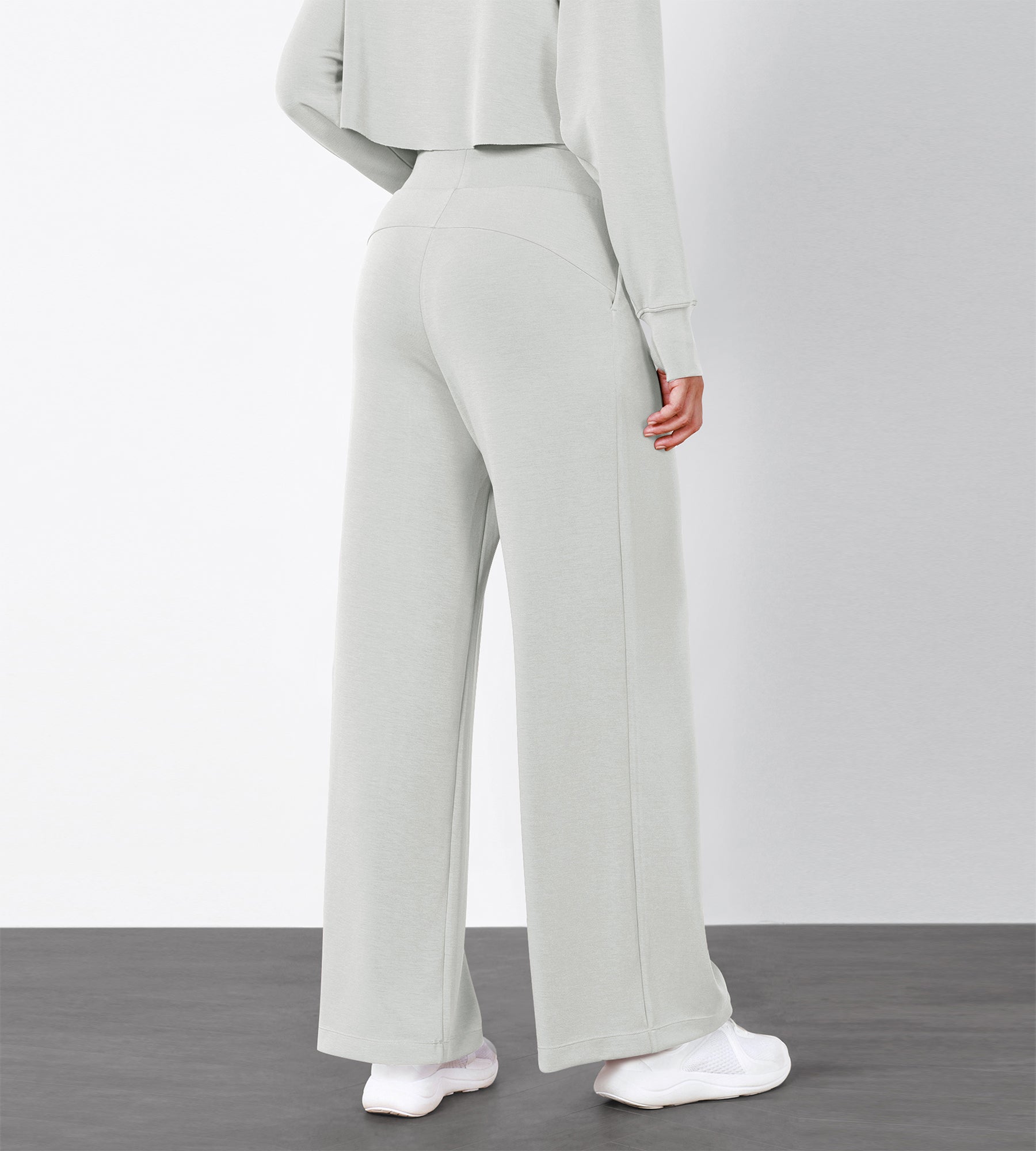 Women's Soft Loose High Waist Wide Leg Casual Pants with Pockets