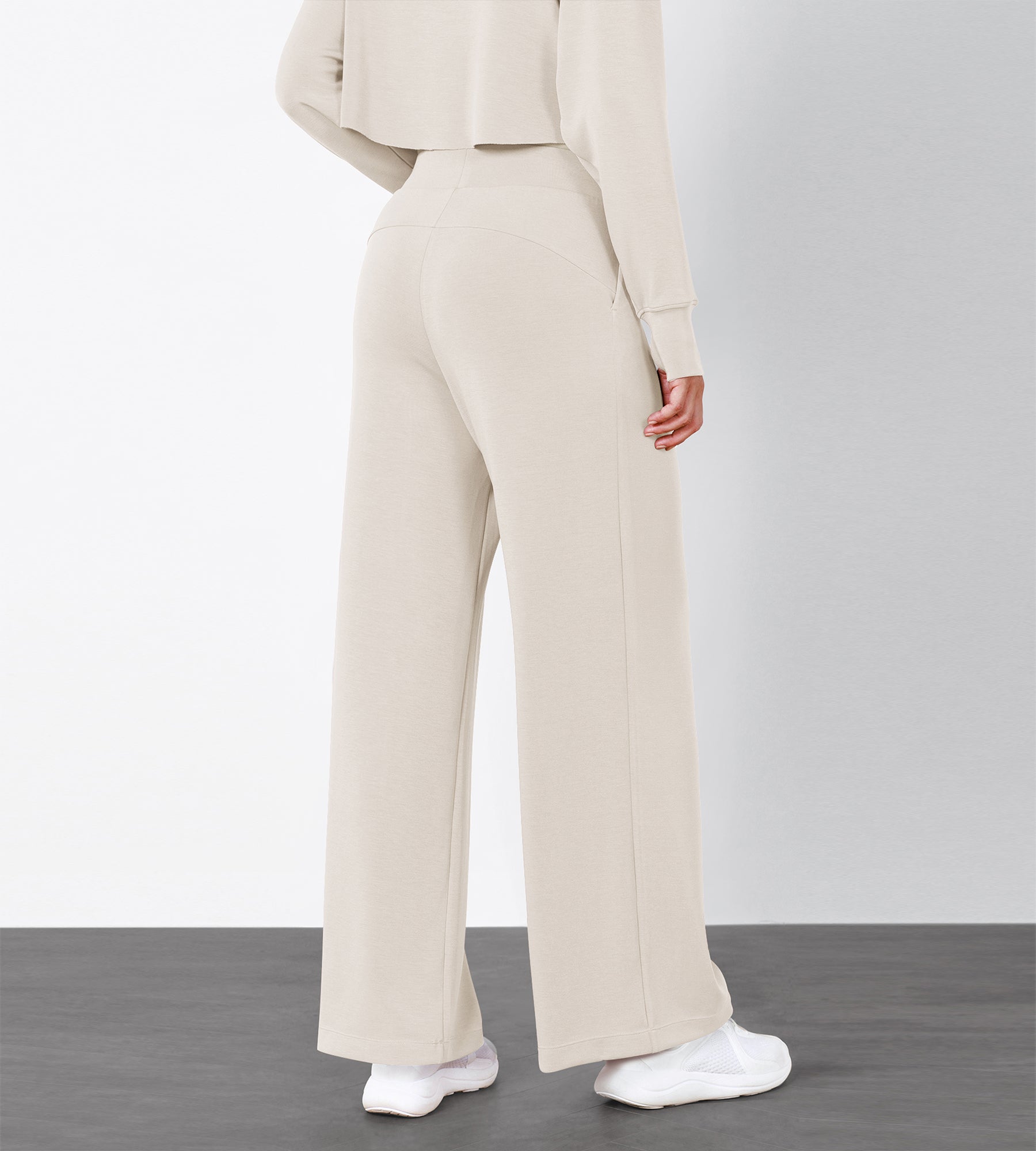 Women's Soft Loose High Waist Wide Leg Casual Pants with Pockets