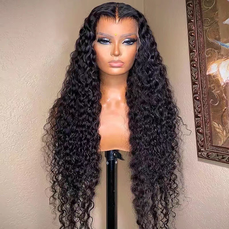 Queenleora Same Water Curly Hair Wear And Go Wigs 180% Density Glueless HD Lace Ready To Wear Wigs