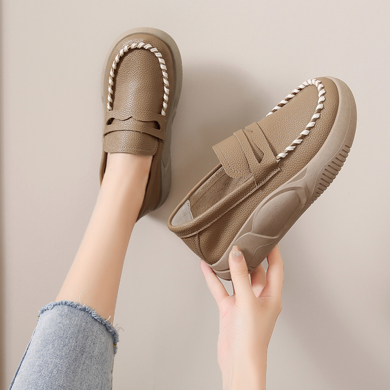 🔥LAST DAY 60% OFF🔥Spring Thick Sole Comfortable Low-cut Leather Boots（FREE SHIPPING）