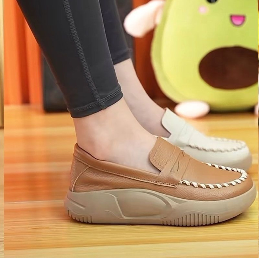 🔥LAST DAY 60% OFF🔥Spring Thick Sole Comfortable Low-cut Leather Boots（FREE SHIPPING）