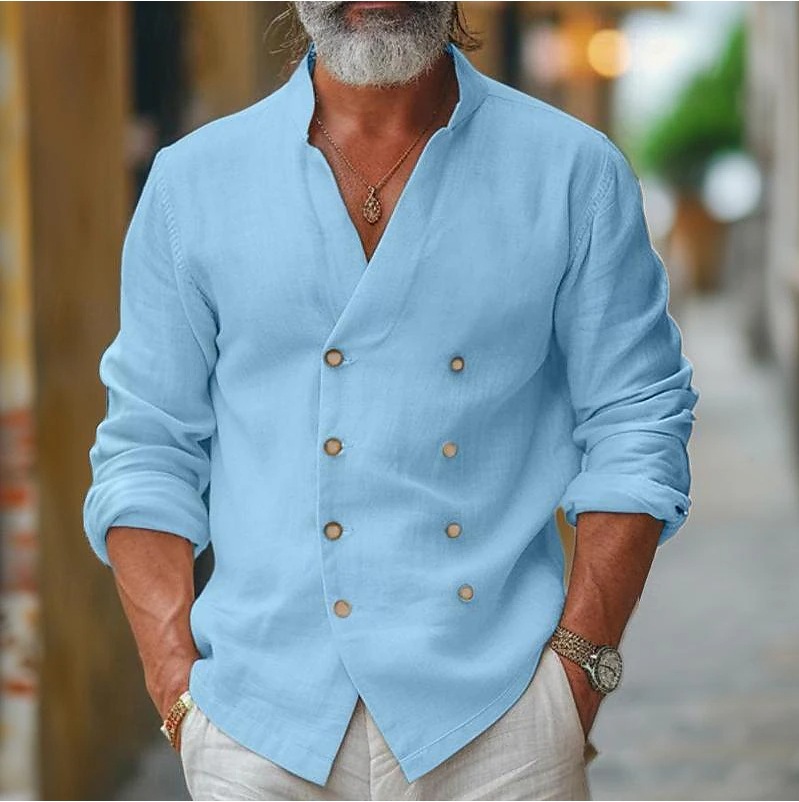 Men's double-breasted shirt