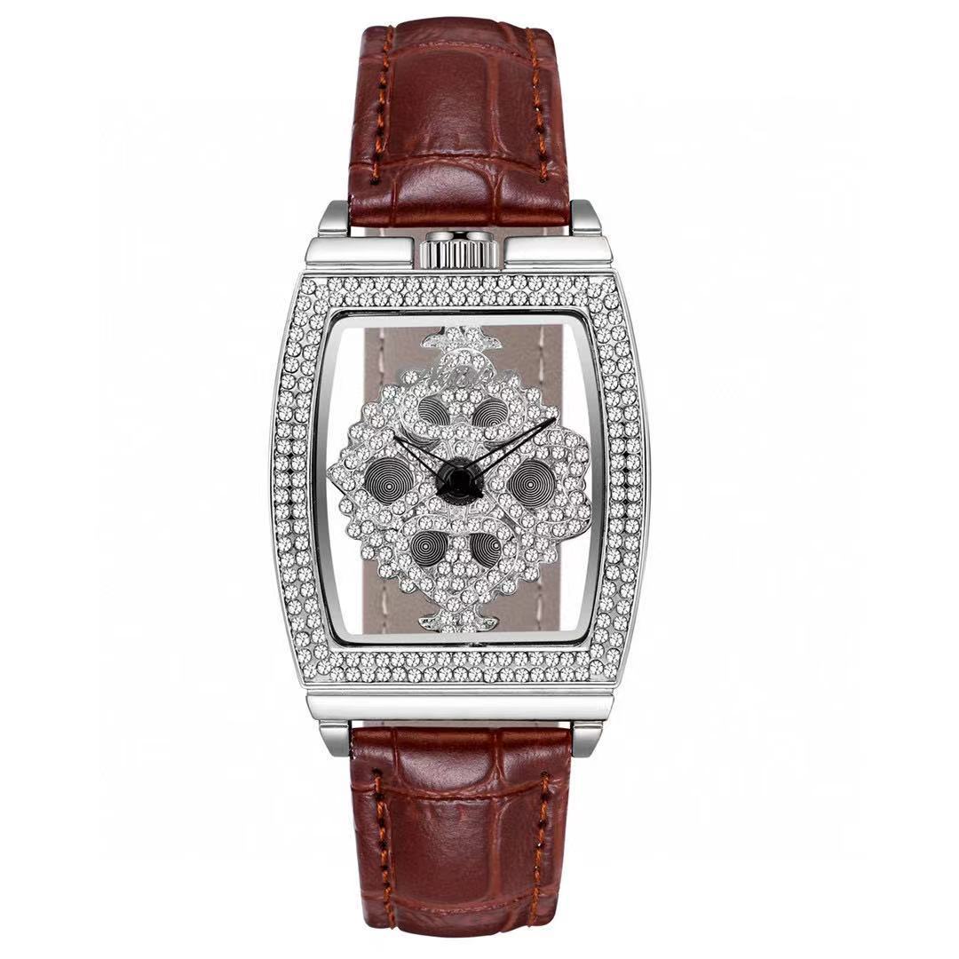 Poker Goddess Rotating Skeleton Watch