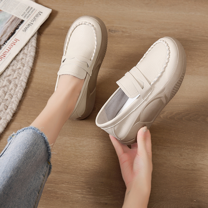 🔥LAST DAY 60% OFF🔥Spring Thick Sole Comfortable Low-cut Leather Boots（FREE SHIPPING）
