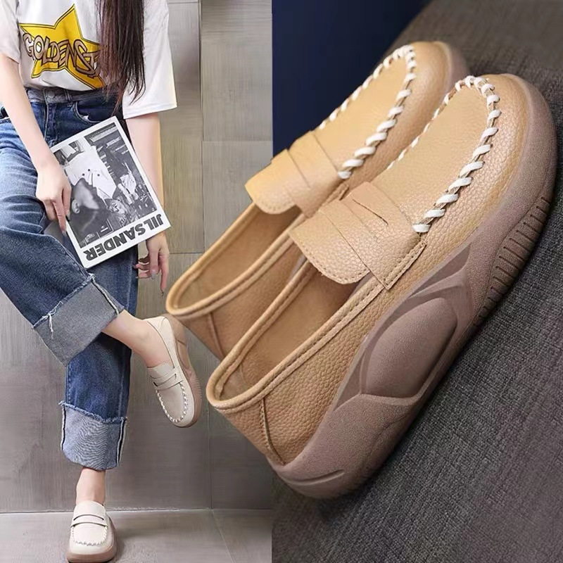 🔥LAST DAY 60% OFF🔥Spring Thick Sole Comfortable Low-cut Leather Boots（FREE SHIPPING）