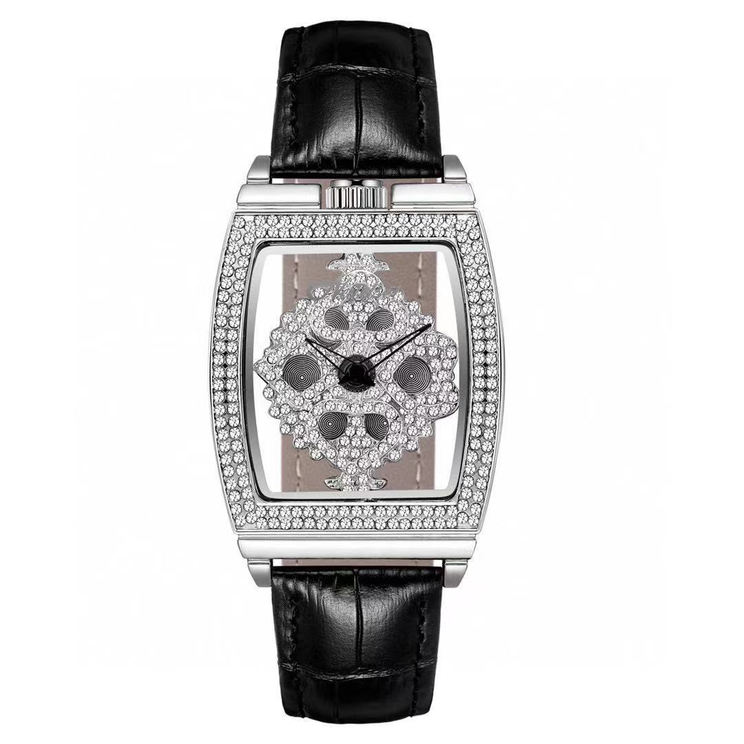 Poker Goddess Rotating Skeleton Watch