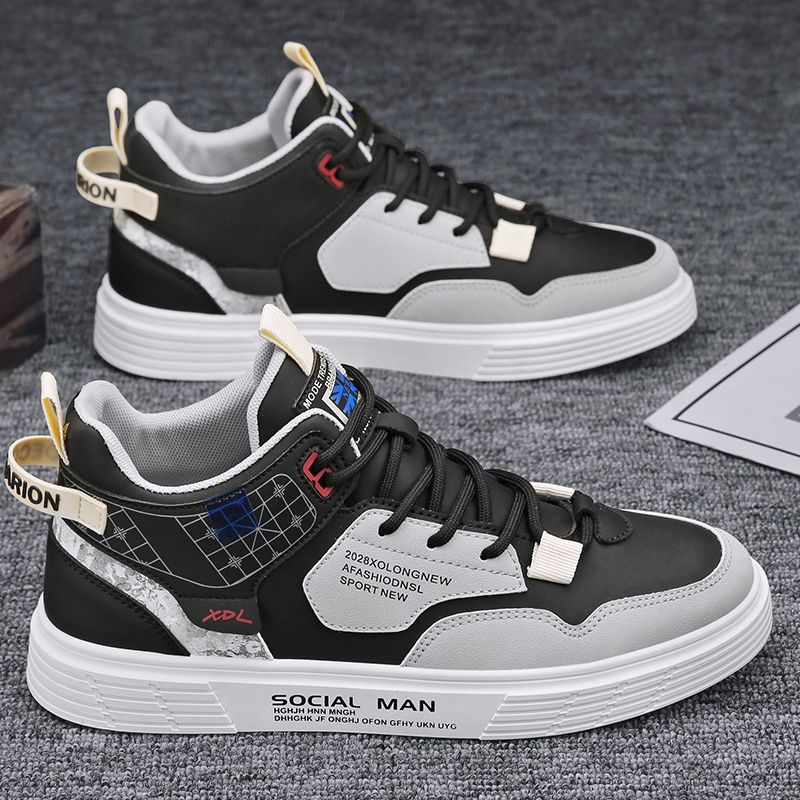 Men Shoes Casual New In Male Sneakers Leather Platform Luxury Designer 