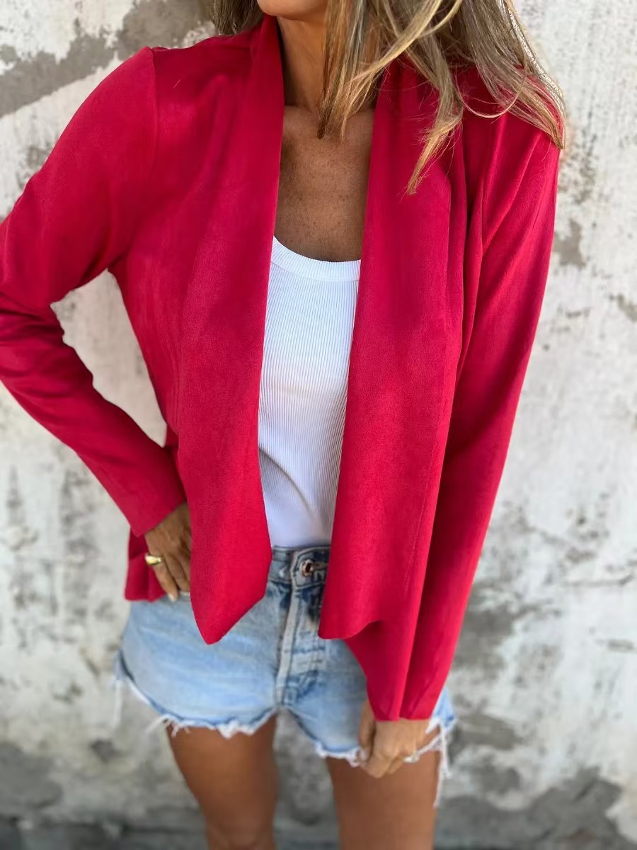 Deerskin cashmere casual Cardigan Jacket