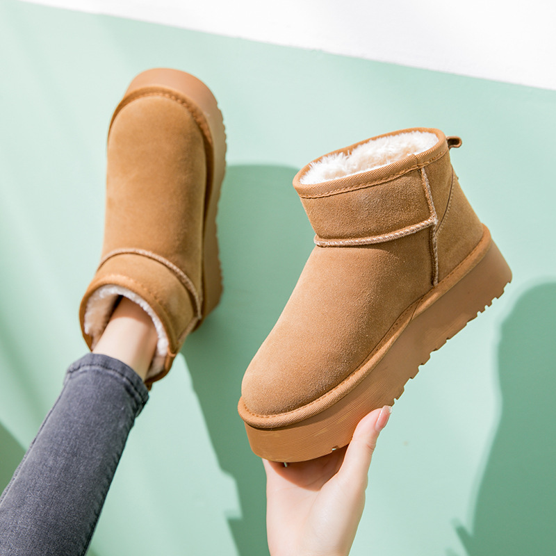 Women's platform thick-soled short-tube non-slip