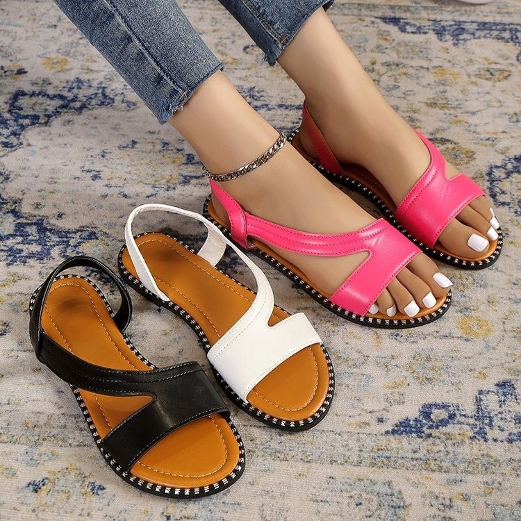 🔥LAST DAY SALE 50%🔥 Fish-mouth Rivet Open Toe Flat  Sandals