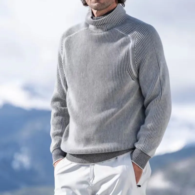 Men's Turtleneck Bottoming Warm Long Sleeve Knitted Sweater Top