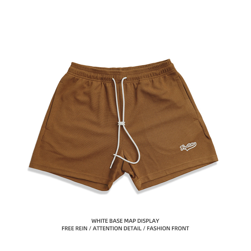 American Walofege triple -point pants casual sports shorts Men's summer street tide penetrated and breathable but knee pants