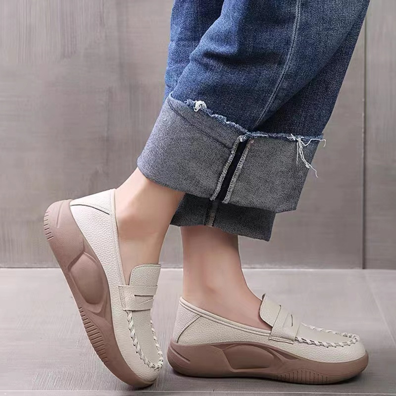 🔥LAST DAY 60% OFF🔥Spring Thick Sole Comfortable Low-cut Leather Boots（FREE SHIPPING）