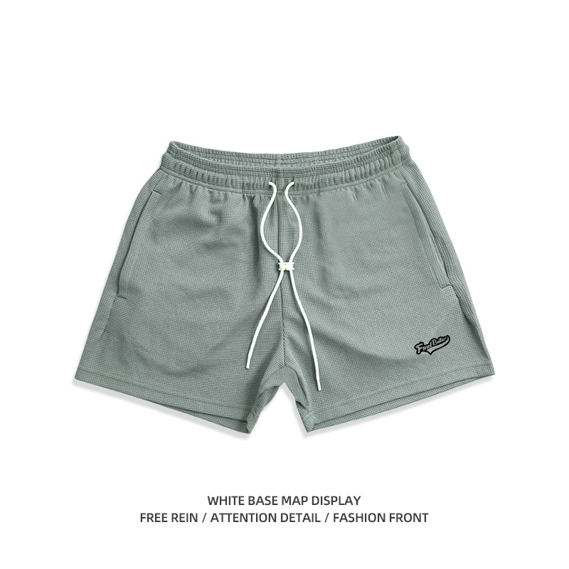 American Walofege triple -point pants casual sports shorts Men's summer street tide penetrated and breathable but knee pants