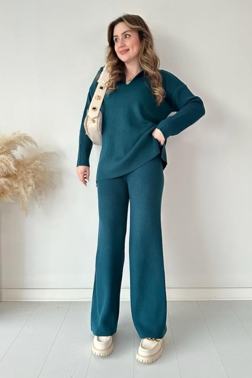 Polo Neck Knitwear Set