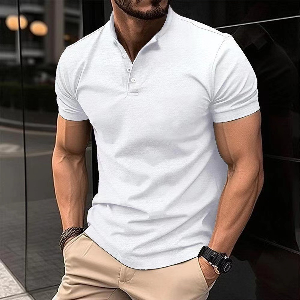 Men's Button Casual Polo Shirt