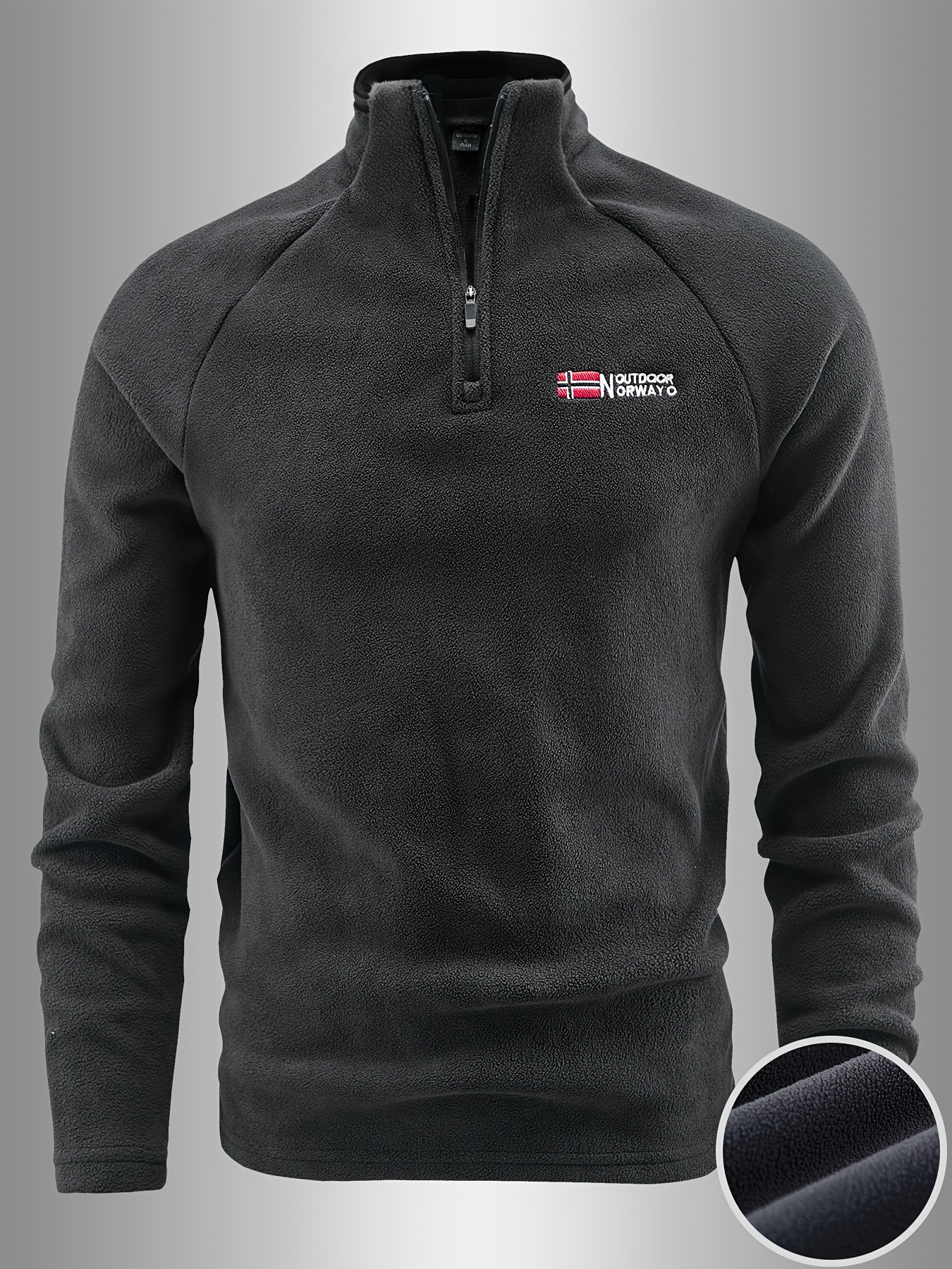 Men's Stand Collar Half-Zip Sweater