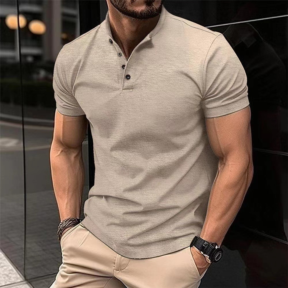 Men's Button Casual Polo Shirt