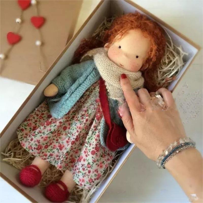 Cotton Body Waldorf Doll Doll Artist Handmade Mini Dress Up Doll DIY