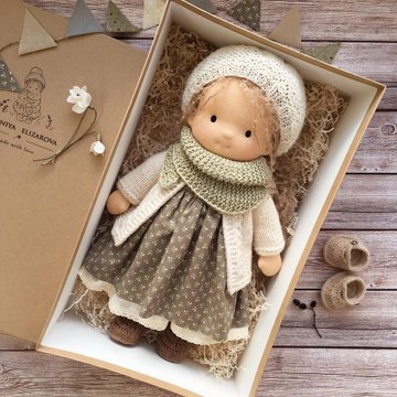 Cotton Body Waldorf Doll Doll Artist Handmade Mini Dress Up Doll DIY