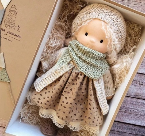 Cotton Body Waldorf Doll Doll Artist Handmade Mini Dress Up Doll DIY