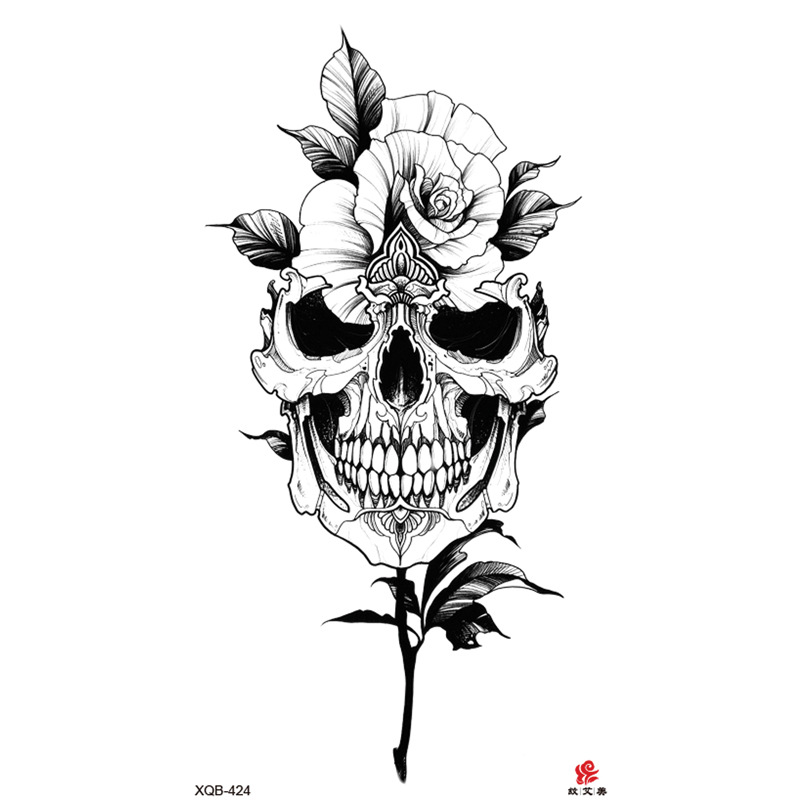skull rose #6