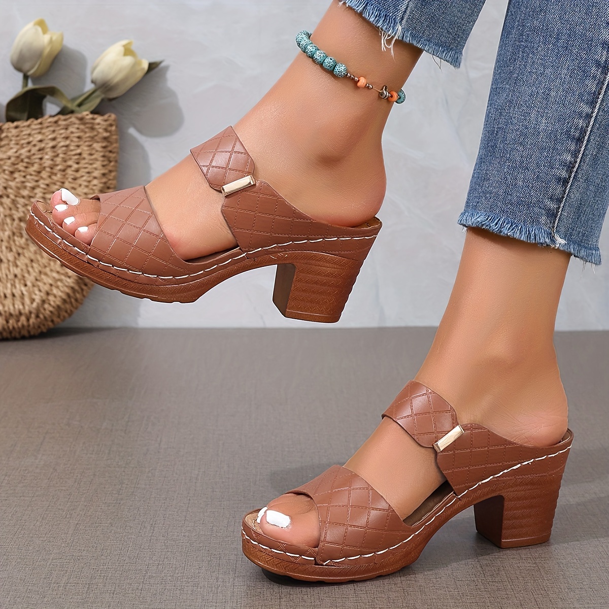 Women's Solid Color Stylish Sandals